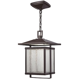 Hillsdale - 14W 1 LED Outdoor Chain Hung Lantern in Transitional Style - 13.25 inches tall by 9 inches wide
