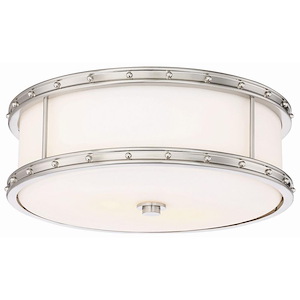 30W 1 LED Flush Mount in Transitional Style - 5.5 inches tall by 15.5 inches wide