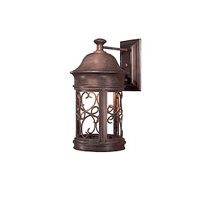 Great Outdoors - sage Ridge - 1 Light Wall Mount In Traditional Style - 16 Inches Tall By 8.5 Inches Wide - 318452
