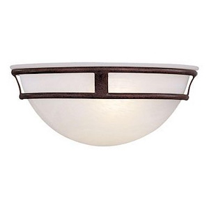 1 Light Wall Sconce in Traditional Style - 5.25 inches tall by 12 inches wide