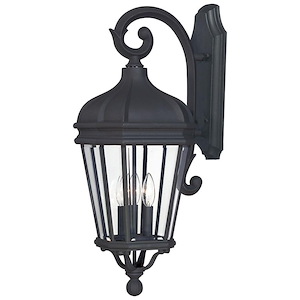 Great Outdoors - Harrison- 3 Light Outdoor Wall Mount In Traditional Style - 27.75 Inches Tall By 10 Inches Wide - 257006