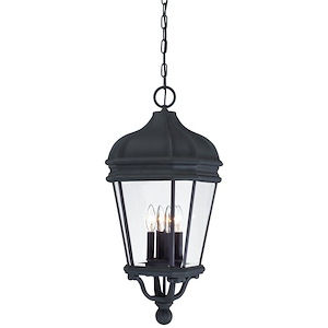 Great Outdoors - Harrison- 4 Light Outdoor Chain Hung In Traditional Style - 28.75 Inches Tall By 12 Inches Wide - 257004