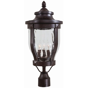Great Outdoors - Merrimack - 3 Light Post Mount In Traditional Style - 23 Inches Tall By 10 Inches Wide