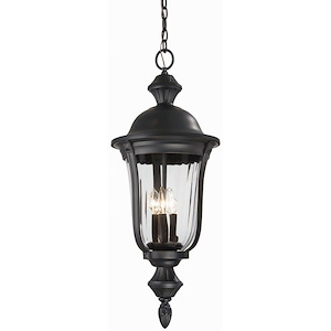 Great Outdoors - Morgan Park - 3 Light Outdoor Chain Hung Pendant In Traditional Style-31.5 Inches Tall and 12.25 Inches Wide