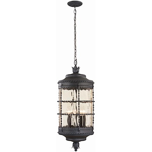 Great Outdoors - Mallorca- 5 Light Outdoor Chain Hung In Traditional Style - 31.75 Inches Tall By 12.75 Inches Wide