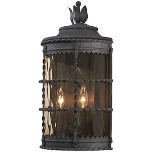 Great Outdoors - Mallorca- 2 Light Outdoor Pocket Lantern In Traditional Style - 19.5 Inches Tall By 10.5 Inches Wide - 1210998