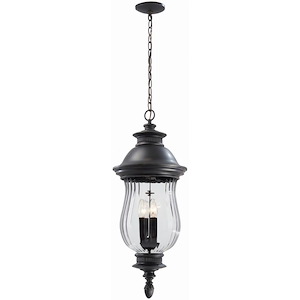 Great Outdoors - Newport - 4 Light Outdoor Chain Hung In Traditional Style - 30.25 Inches Tall By 12 Inches Wide - 6021