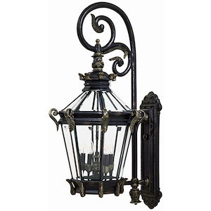 Great Outdoors - stratford Hall - 5 Light Outdoor Wall Mount In Traditional Style - 40 Inches Tall By 17.5 Inches Wide - 6062
