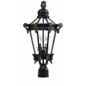 Great Outdoors - stratford Hall - 2 Light Outdoor Post Mount In Traditional Style - 23.5 Inches Tall By 12.25 Inches Wide