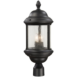 Hancock - 3 Light Outdoor Post Lantern in Traditional Style - 21.5 inches tall by 8.5 inches wide