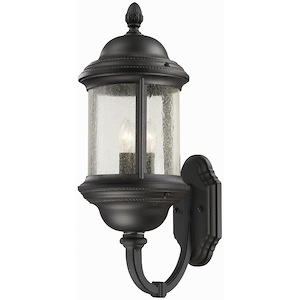 Great Outdoors - Hancock - 3 Light Outdoor Wall Mount In Traditional Style - 23.25 Inches Tall By 8.5 Inches Wide