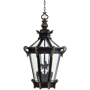 Stratford Hall - 9 Light Outdoor Chain Hung Lantern in Traditional Style - 46 inches tall by 25 inches wide