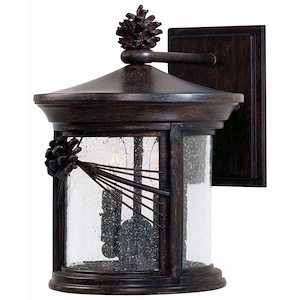 Great Outdoors - Abbey Lane - 2 Light Outdoor Wall Mount In Traditional Style - 12.38 Inches Tall By 9 Inches Wide