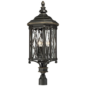 Bexley Manor - 4 Light Outdoor Post Lantern in Traditional Style - 32.5 inches tall by 11 inches wide - 539891