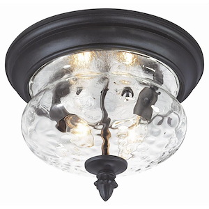 Great Outdoors - Ardmore - 2 Light Outdoor Flush Mount In Traditional Style - 8.5 Inches Tall By 11.75 Inches Wide - 318536