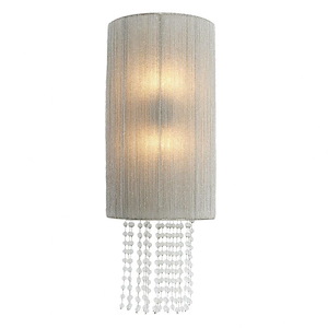 Crystal Reign - 2 Light Wall Sconce with Glass Beads-26 Inches Tall and 10 Inches Wide - 1336976