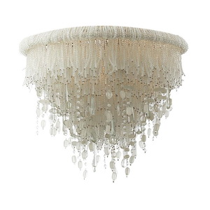 Crystal Reign - 3 Light Flush Mount with Glass Beads-20.5 Inches Tall and 18.5 Inches Wide - 1336669
