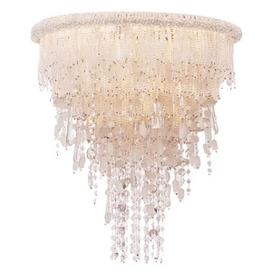 Crystal Reign - 6 Light Flush Mount-24 Inches Tall and 30 Inches Wide - 1336753