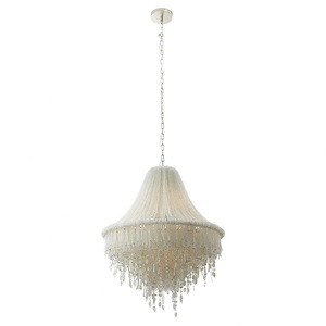 Crystal Reign - 7 Light Pendant with Glass Beads-35 Inches Tall and 29.3 Inches Wide - 1336755