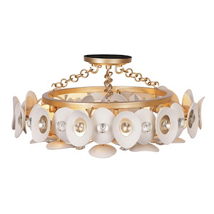 Niu - 3 Light Semi-Flush Mount-10.25 Inches Tall and 20 Inches Wide