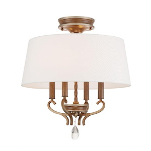 Magnolia Manor - 4 Light Semi-Flush Mount-22.25 Inches Tall and 19 Inches Wide