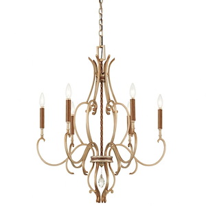 Magnolia Manor - 6 Light Chandelier-34.13 Inches Tall and 26.5 Inches Wide - 1287497