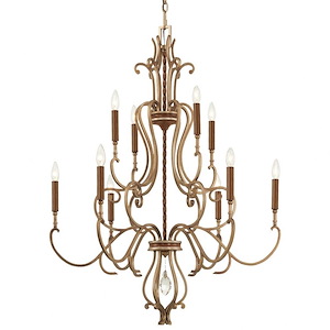 Magnolia Manor - 10 Light Chandelier-44.25 Inches Tall and 32.75 Inches Wide