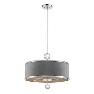 Luxour - 5 Light Convertible Pendant-17 Inches Tall and 20 Inches Wide - 1287499