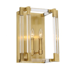 Prima Vista - 2 Light Wall Sconce-14 Inches Tall and 11 Inches Wide