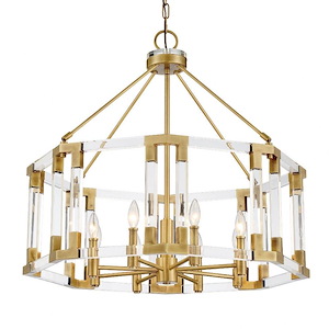 Prima Vista - 8 Light Chandelier-29.88 Inches Tall and 31.38 Inches Wide