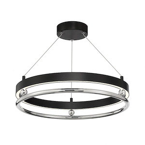 Grande Illusion - 28W 1 LED Pendant-9.25 Inches Tall and 21.25 Inches Wide