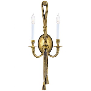 2 Light Wall Sconce-25.25 Inches Tall and 11.5 Inches Wide