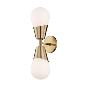 Cora-Two Light Wall Sconce in Style-5 Inches Wide by 18.75 Inches High