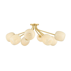 Lisette - 8 Light Semi-Flush Mount-13.5 Inch Tall and 39.75 Inch Wide