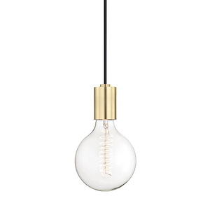 Ava-One Light Pendant in Style-5 Inches Wide by 8.5 Inches High