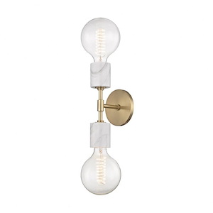 Asime-Two Light Wall Sconce in Style-5 Inches Wide by 21.75 Inches High