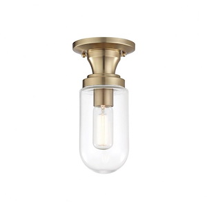 Clara-One Light Semi-Flush Mount in Style-4.75 Inches Wide by 11 Inches High - 675097