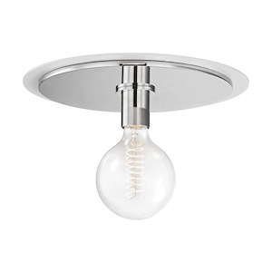 Milo-One Light Large Flush Mount in Style-14 Inches Wide by 8.25 Inches High