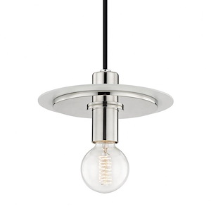 Milo-One Light Small Pendant in Style-9 Inches Wide by 4.25 Inches High - 675145