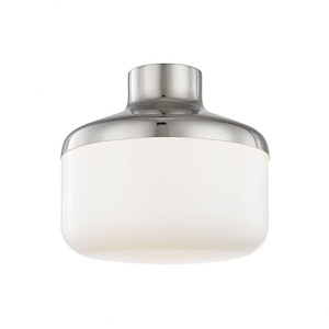 Livvy-One Light Large Flush Mount in Style-12 Inches Wide by 11 Inches High