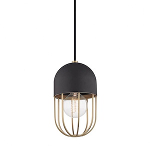 Haley-One Light Pendant in Style-5.5 Inches Wide by 9.75 Inches High