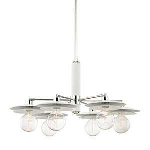 Milla-Six Light Chandelier in Style-36 Inches Wide by 21 Inches High