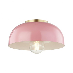 Avery-One Light Small Semi-Flush Mount in Style-11 Inches Wide by 4.75 Inches High - 735062