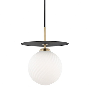 Ellis-4W 1 LED Large Pendant in Style-10.25 Inches Wide by 12.5 Inches High - 735056
