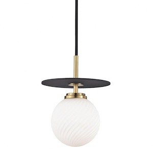 Ellis-4W 1 LED Small Pendant in Style-7 Inches Wide by 9.25 Inches High