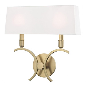 Gwen-Two Light Large Wall Sconce in Style-14.5 Inches Wide by 14.75 Inches High