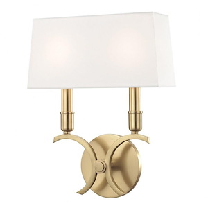 Gwen-Two Light Small Wall Sconce in Style-10.25 Inches Wide by 13.25 Inches High