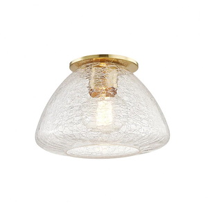 Maya-One Light Small Flush Mount in Style-9 Inches Wide by 6 Inches High