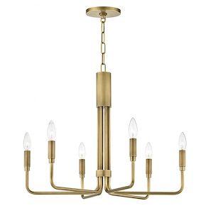 Brigitte-Six Light Small Pendant in Style-25 Inches Wide by 19 Inches High