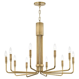 Brigitte-Ten Light Large Pendant in Style-32 Inches Wide by 23.5 Inches High